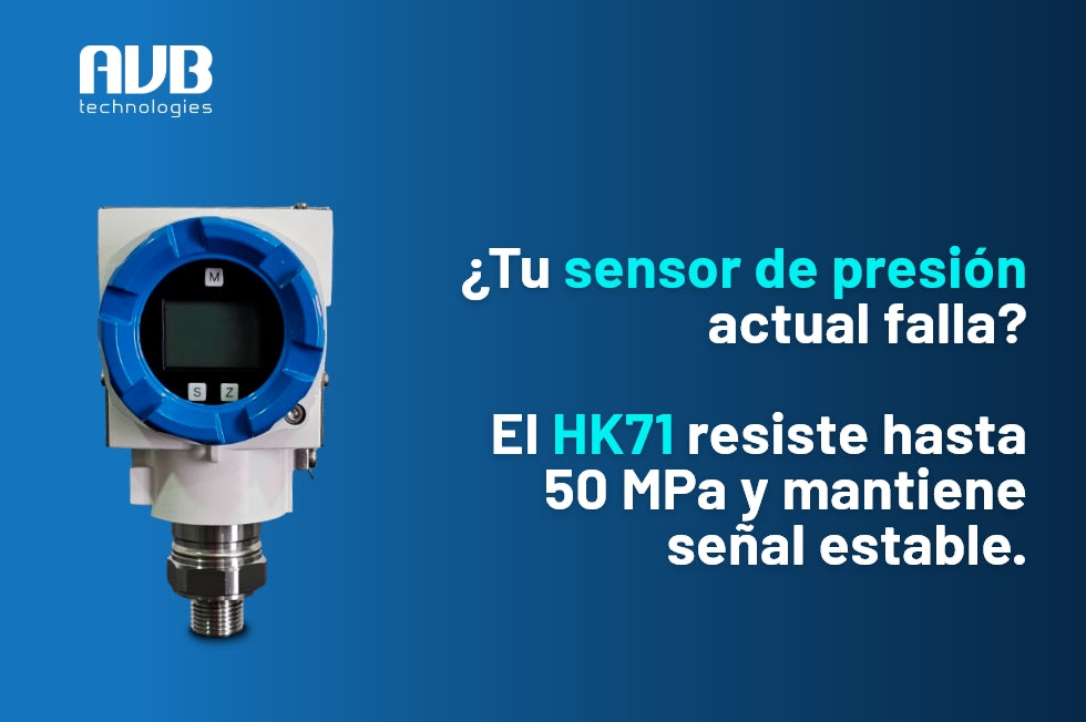 ¿Tu sensor de presión actual falla? El HK71 resiste hasta 50 MPa y mantiene señal estable.