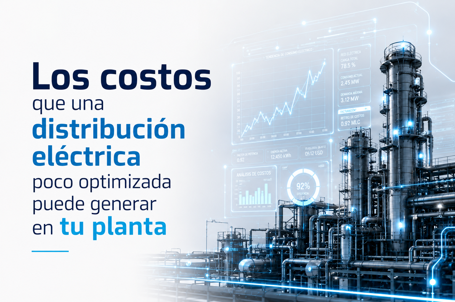 Costos de una distribución eléctrica poco optimizada en planta industrial