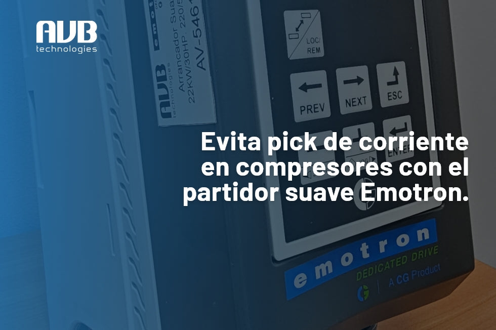Evita pick de corriente en compresores con el partidor suave Emotron.