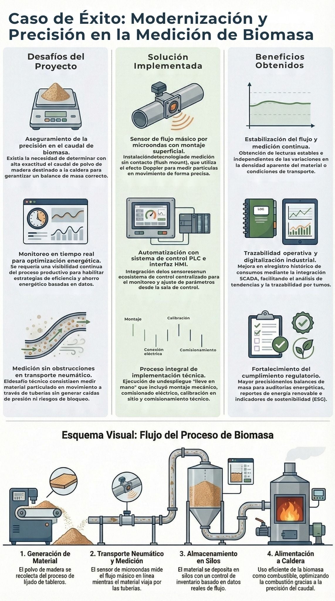 Modernización y precisión en la medición de Biomasa para importante empresa